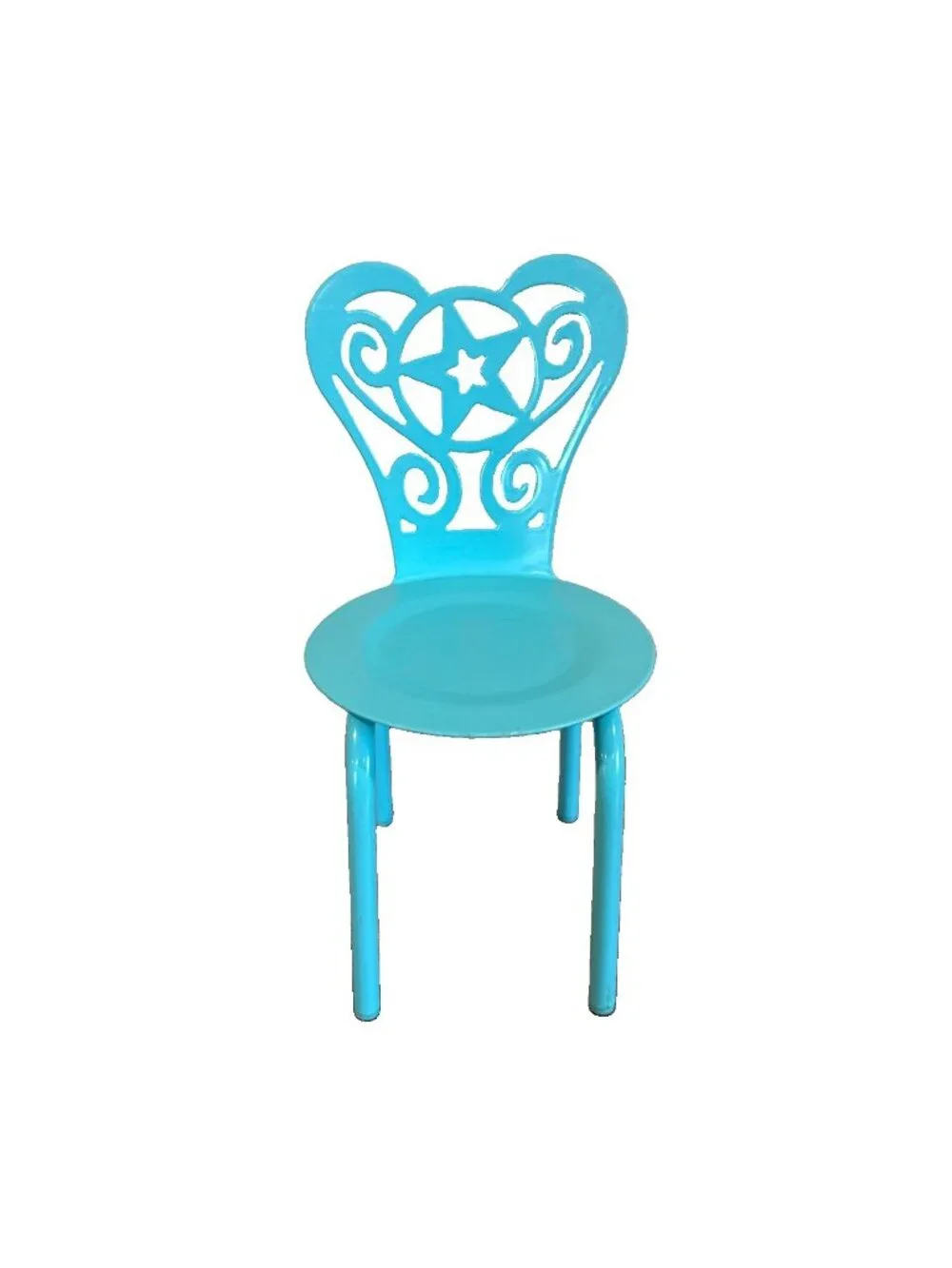 American Girl Doll Gourmet Kitchen Metal Chair Blue Color Metal Retired Star